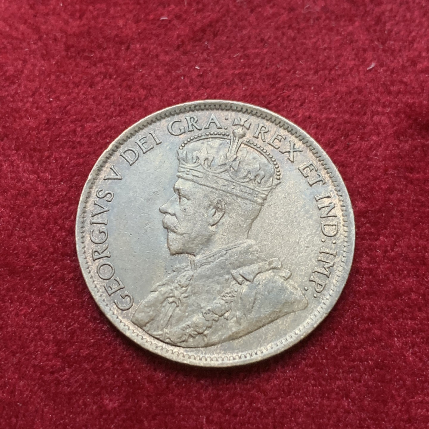 《竞宝斋》第75场-本周日，周一2场连拍（全场不限金额包邮） 好品 英属加拿大 1914年 乔治五世1分铜币 巧克力包浆 高点具在 细节好 出厂状态