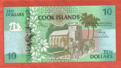 库克群岛(北方群岛)1992年10元 P-8 AAA冠 无47 大洋洲纸币 实物图 UNC - 库克群岛(北方群岛)1992年10元 P-8 AAA冠 无47 大洋洲纸币 实物图 UNC