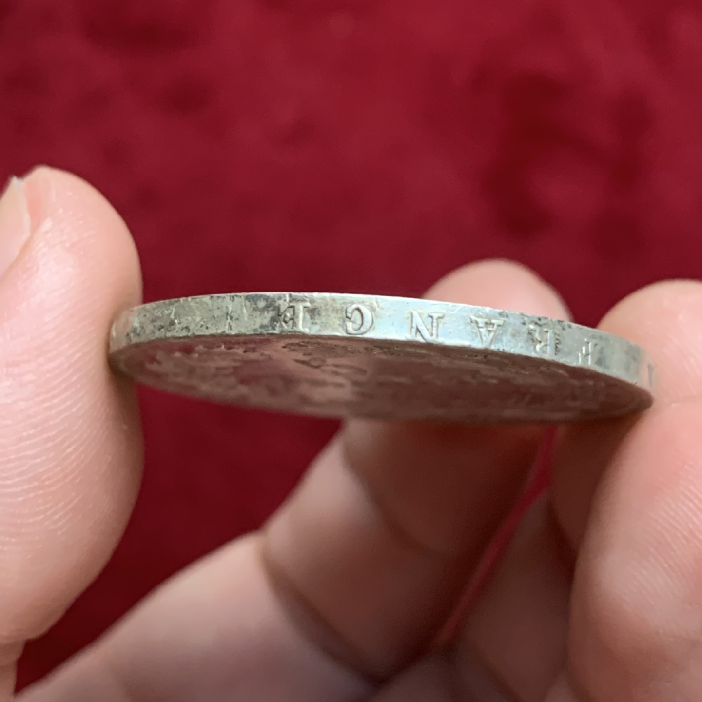 《竞宝斋》第75场-本周日，周一2场连拍（全场不限金额包邮） AU品 法国 1844年 菲利普 5法郎银币 状态很好，背面花环 基本无磨损 难得裸币