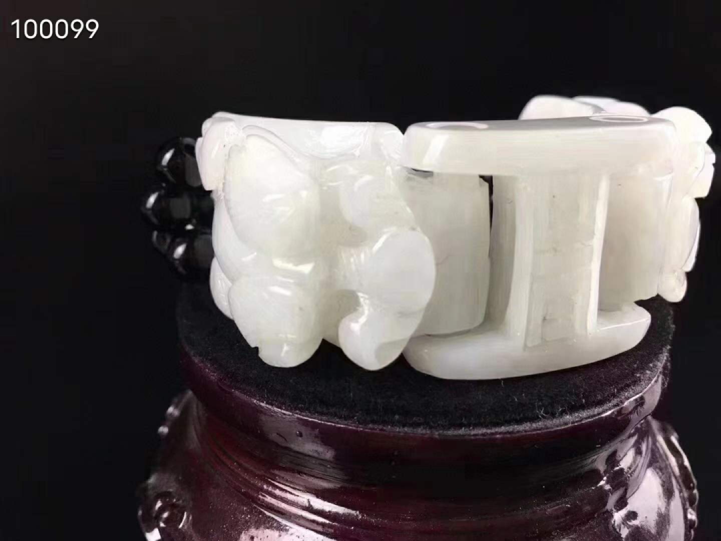 和田白玉手链，玉质细腻油润白度一级