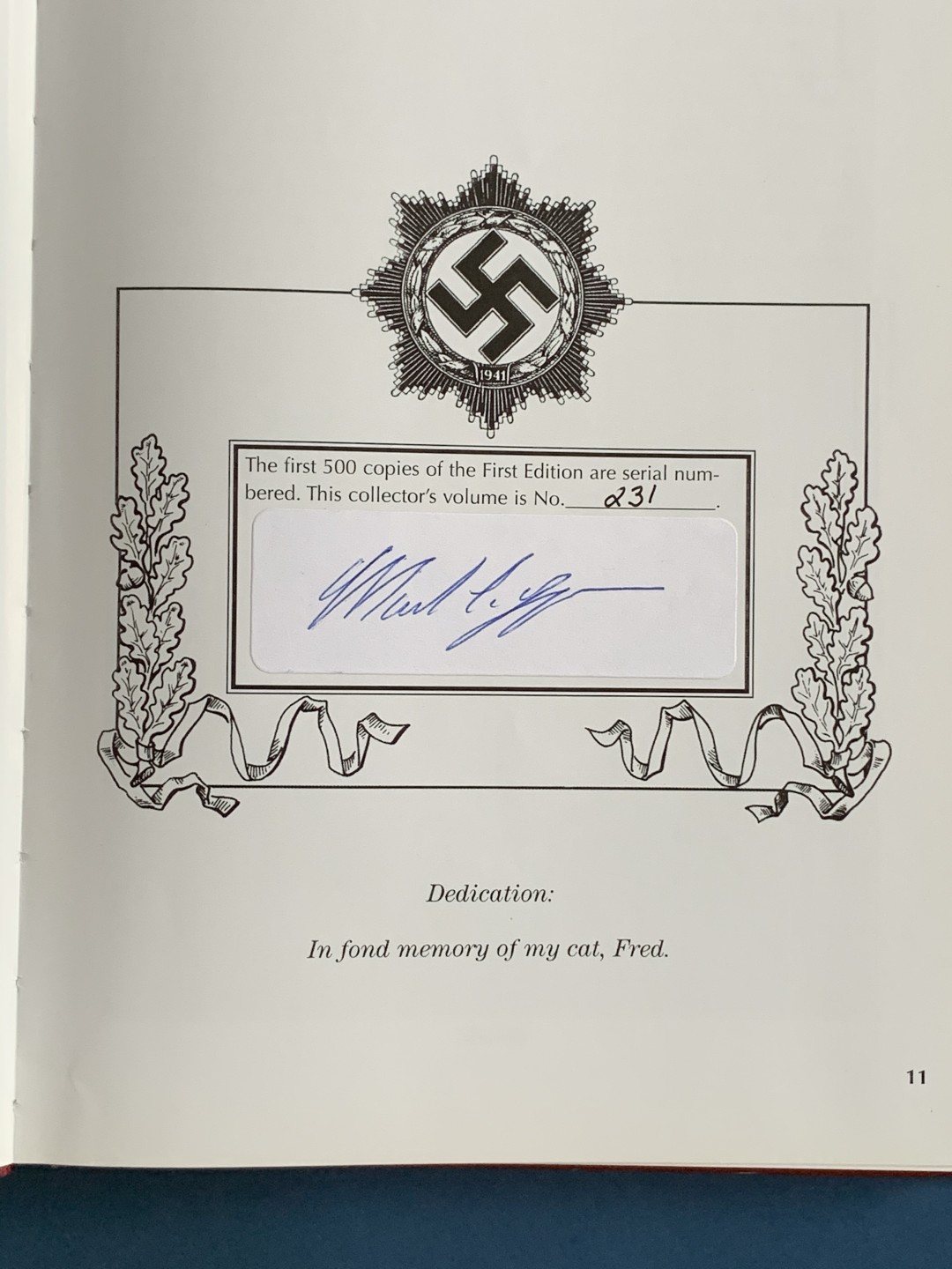 《竞宝斋》第75场-本周日，周一2场连拍（全场不限金额包邮） 德国十字勋章（银章）作者签名版