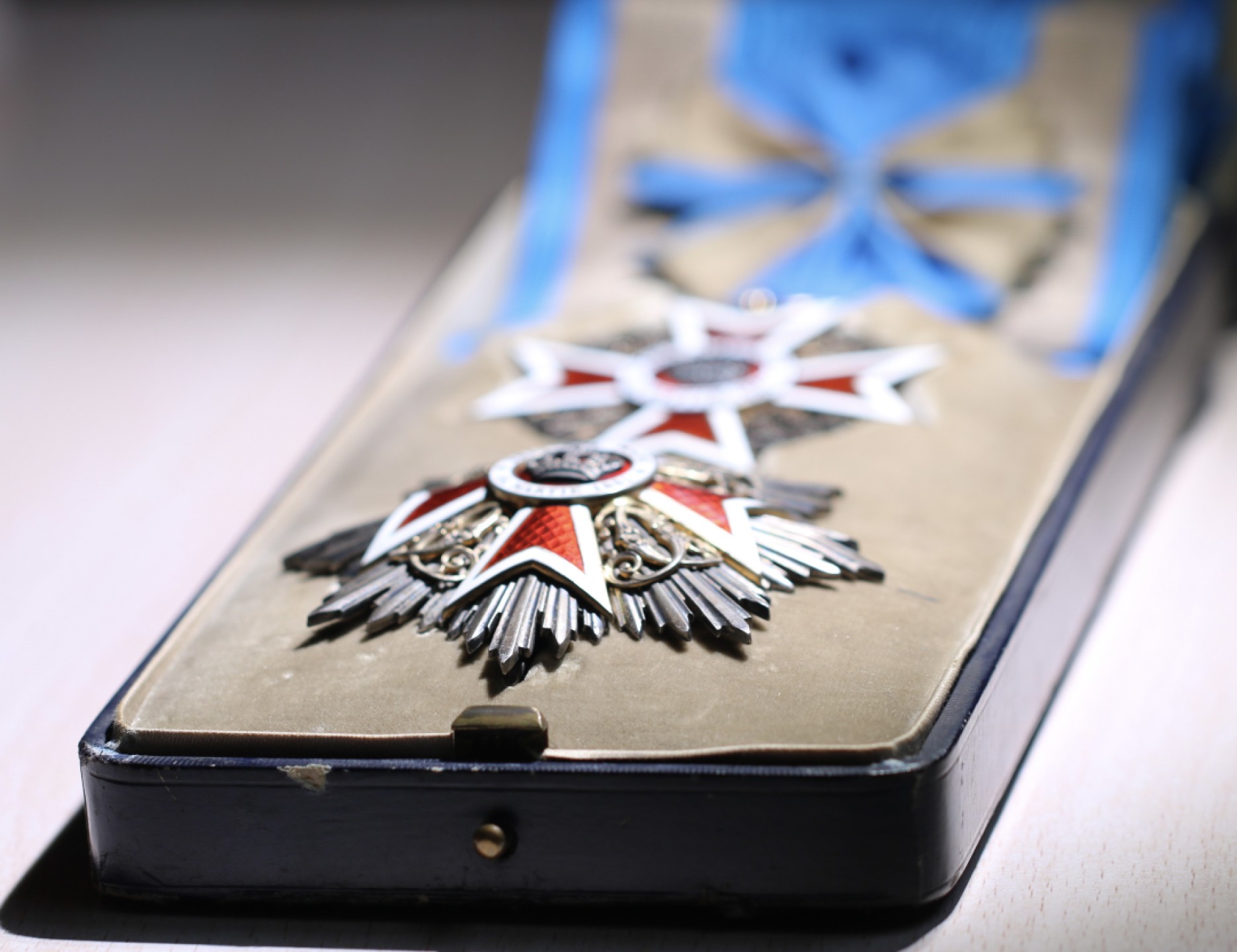 大猫徽章拍卖第197期 大十字级罗马尼亚王冠勋章 原盒 好品