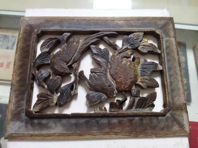 清代 徽州 老木雕 喜鹊 佛手 多喜多福 19.5*15cm - 清代 徽州 老木雕 喜鹊 佛手 多喜多福 19.5*15cm