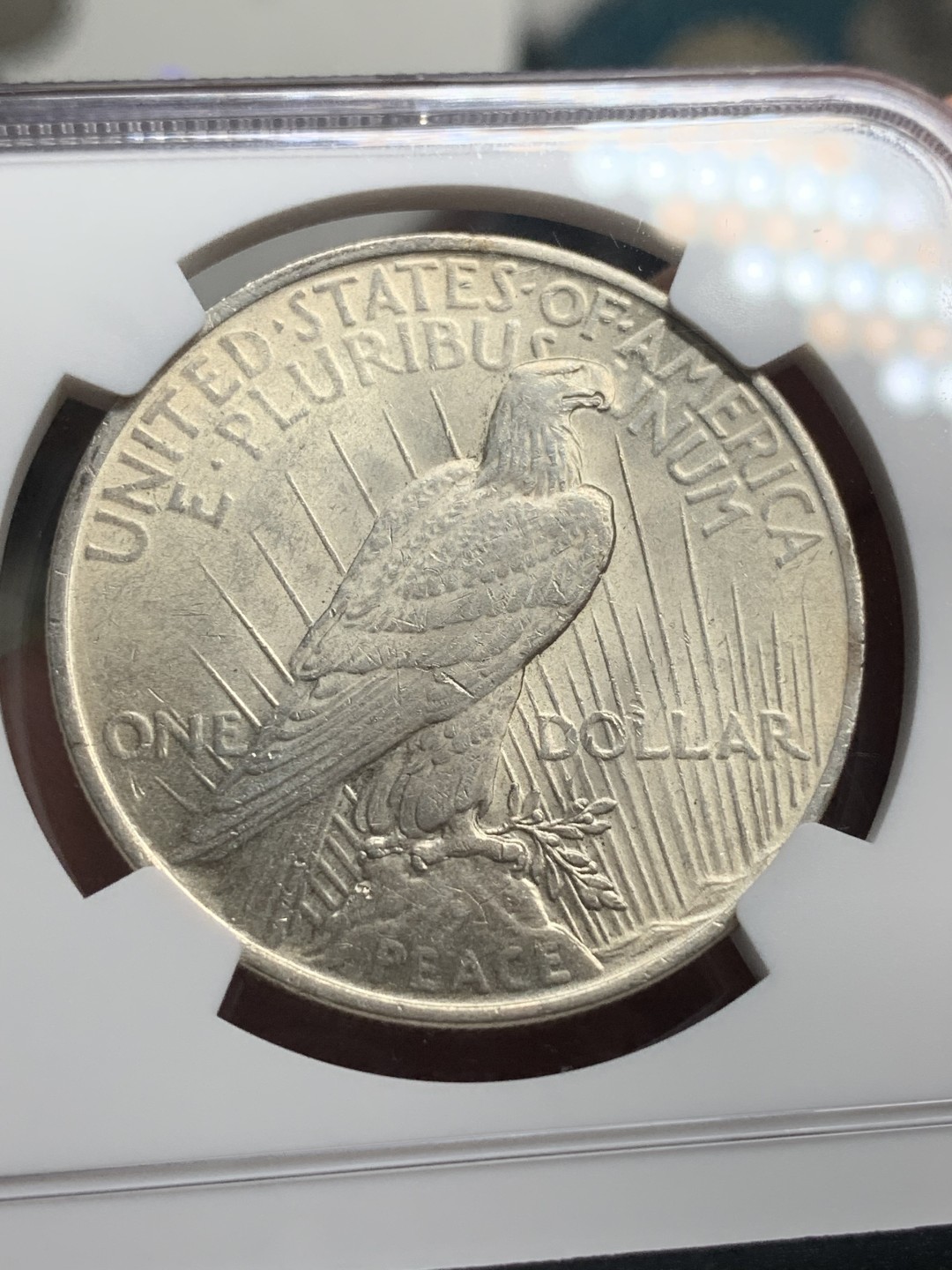 《竞宝斋》第76场-本周日，周一2场连拍（全场不限金额包邮） NGC-MS62 美国 1922年和平一元 大银币 一流品相