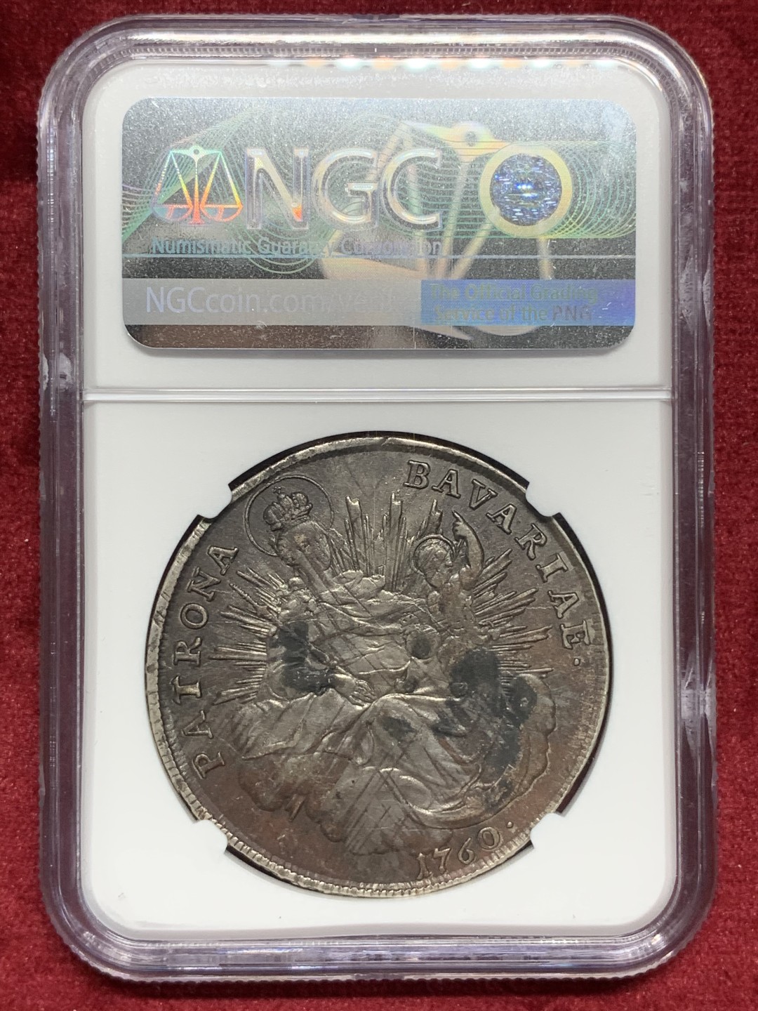 《竞宝斋》第76场-本周日，周一2场连拍（全场不限金额包邮） NGC-XFD 德国巴伐利亚马克西米利安三世 1760年 1泰勒 大银币 