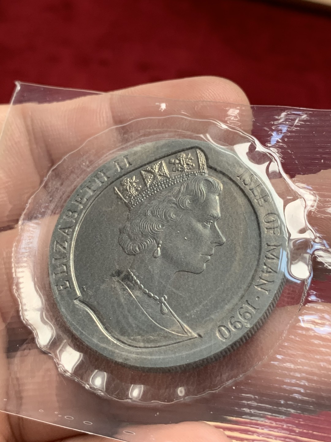 《竞宝斋》第76场-本周日，周一2场连拍（全场不限金额包邮） 马恩岛 1990年  黑便士镍币纪念 卡装 原包装