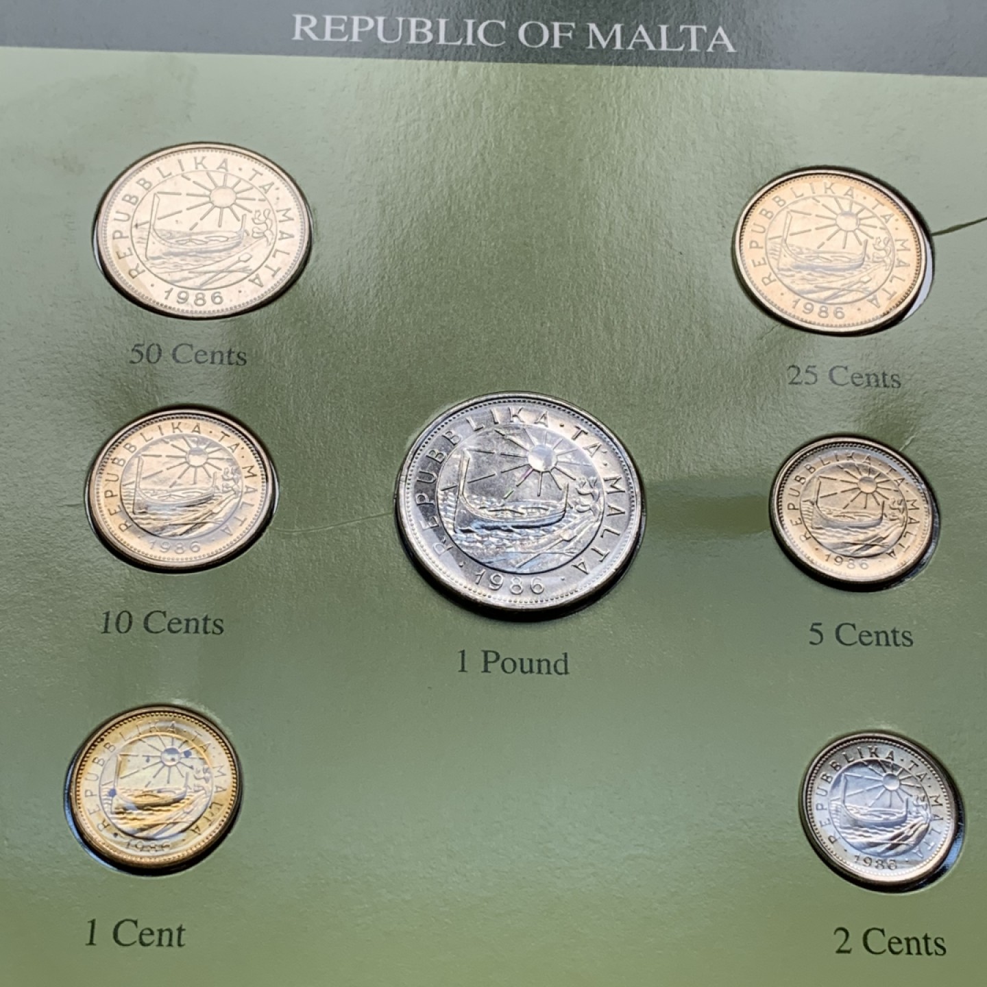 《竞宝斋》第76场-本周日，周一2场连拍（全场不限金额包邮） 3套一组 图瓦卢1985年清年份套币全套+马耳他1986年清年份船版套币全套，富兰克林精选品种