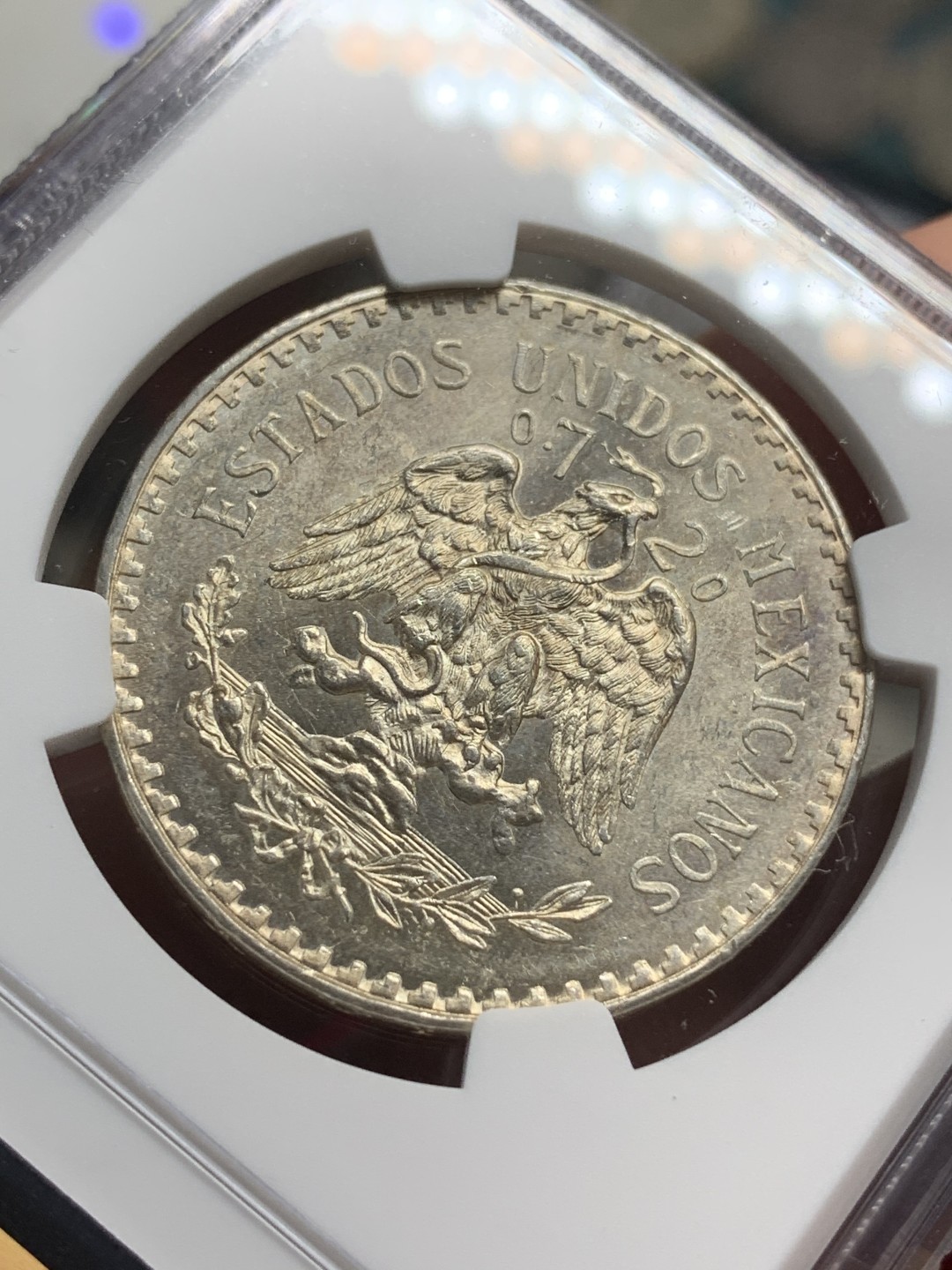 《竞宝斋》第76场-本周日，周一2场连拍（全场不限金额包邮） NGC-MS63 墨西哥 1933年 鹰洋1比索银币 一流好品