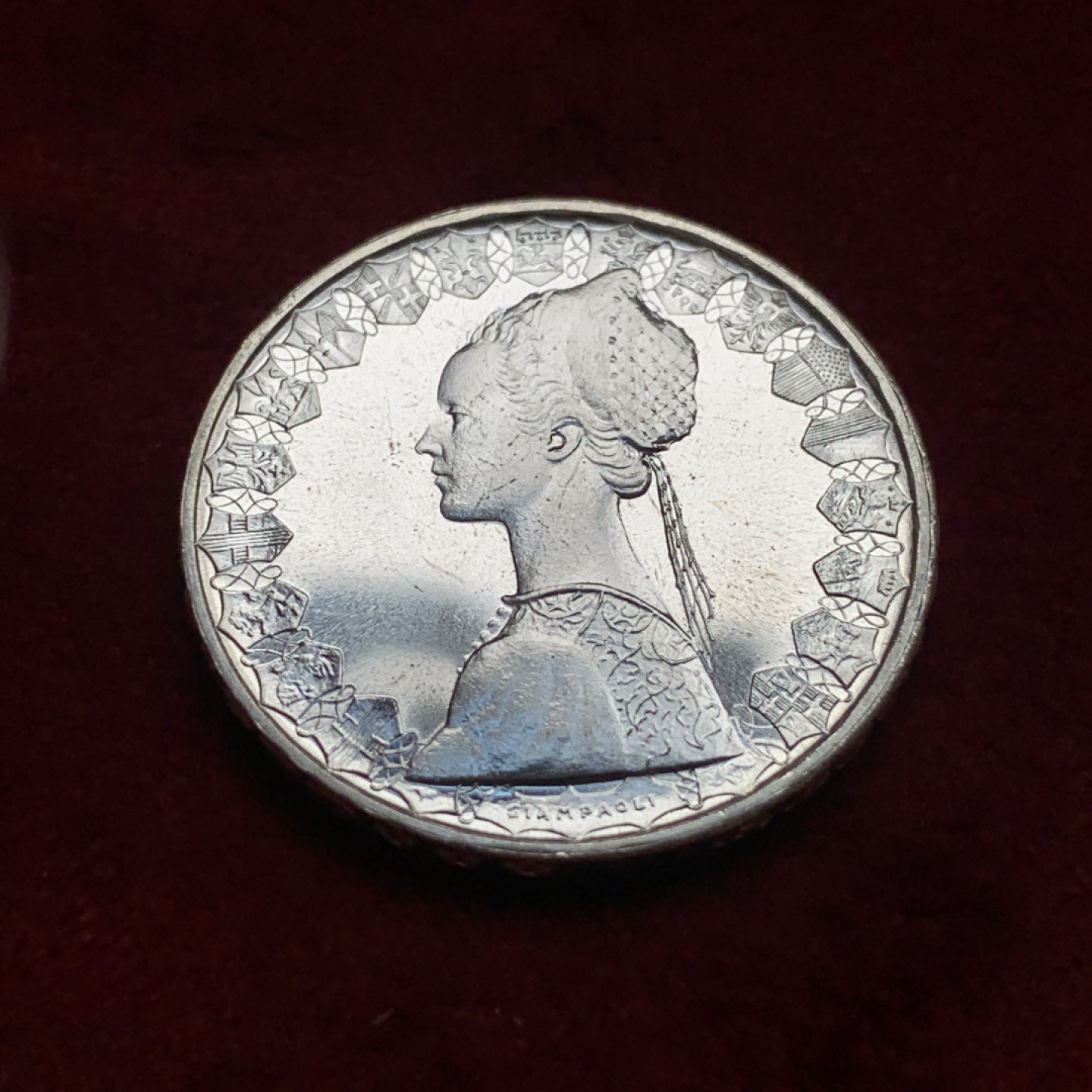 《竞宝斋》第76场-本周日，周一2场连拍（全场不限金额包邮） 1970R意大利500里拉银币，PL状态和光度很好