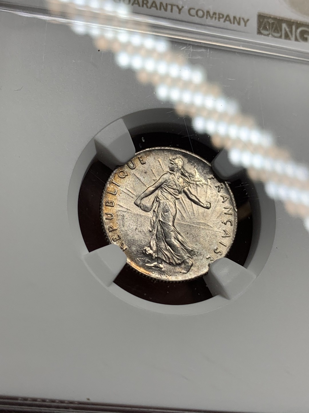 《竞宝斋》第76场-本周日，周一2场连拍（全场不限金额包邮） NGC-MS63 法国1917年 播种女神50分 银币 顶级品相 比较难得