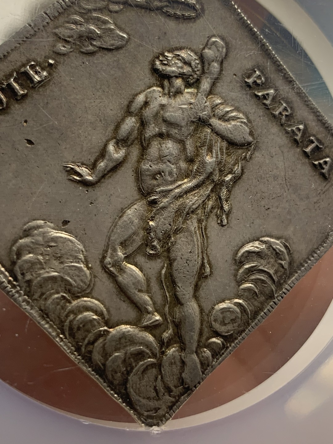 《竞宝斋》第76场-本周日，周一2场连拍（全场不限金额包邮） NGC MS62 1679年萨克森奈梅亨和平方型泰勒 纪念法荷战争结束奈梅亨条约缔结的泰勒，稀少品种，唯一冠军分