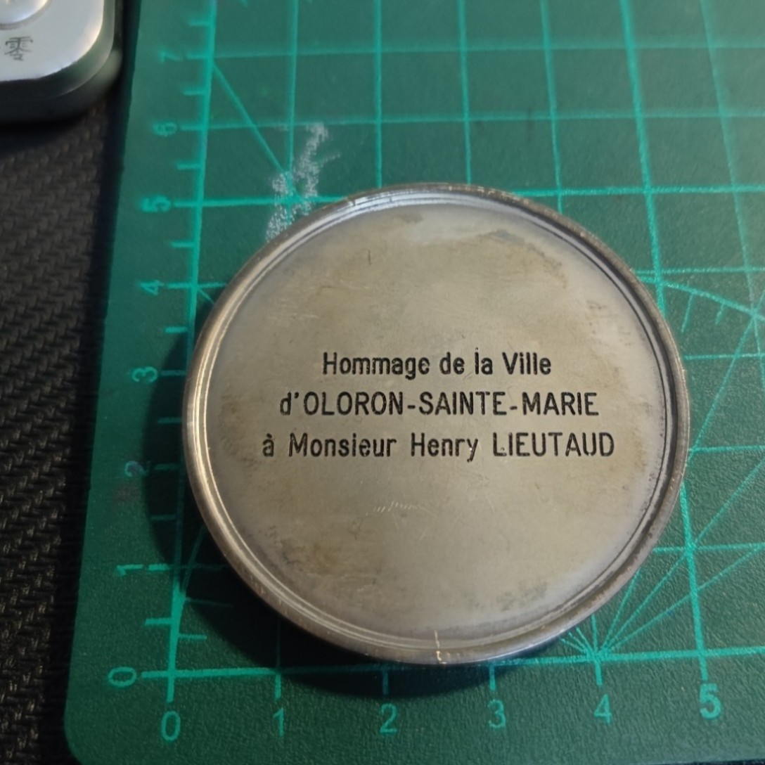 gush小明220721 法国圣玛丽奥隆镇纪念银章 巴黎造币厂950银