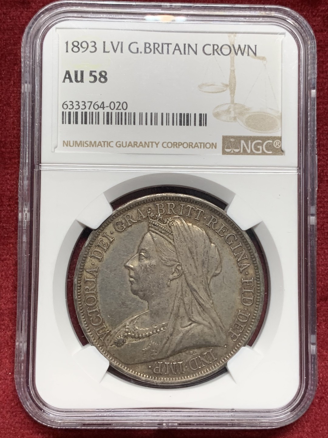 《竞宝斋》第76场-本周日，周一2场连拍（全场不限金额包邮） NGC-AU58 英国1893年马剑，原汁原味，包浆漂亮