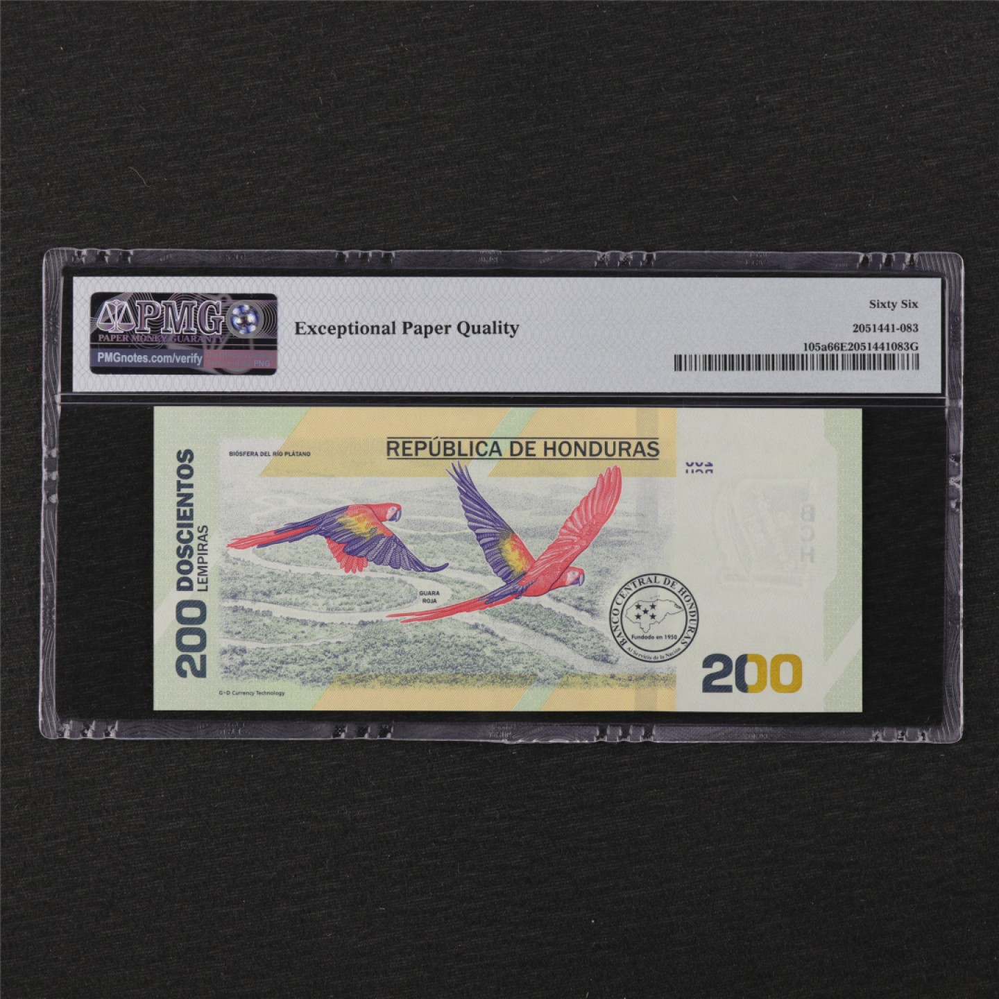 【亘邦集藏 】第120期拍卖 2019年 洪都拉斯200伦皮拉 PMG 66EPQ 7999470