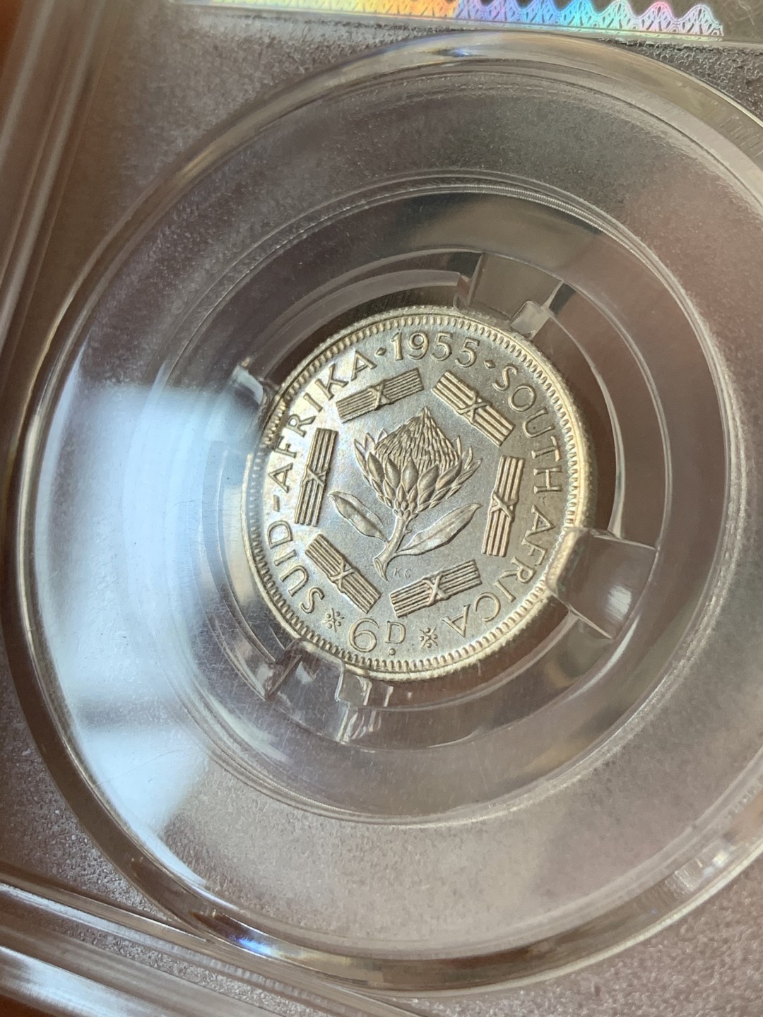 《竞宝斋》第76场-本周日，周一2场连拍（全场不限金额包邮） 南非伊丽莎白女王版（1955年）8枚，三铜五银