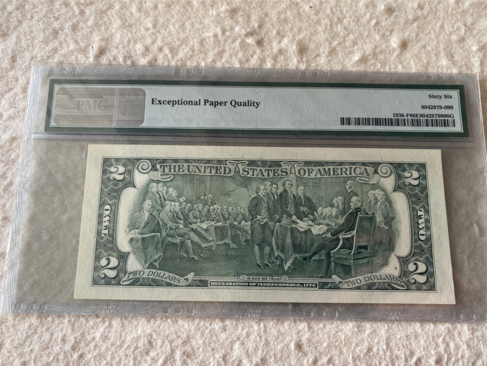 收藏联盟Quantum Auction 第177期拍卖 1995年美国2元 PMG66E