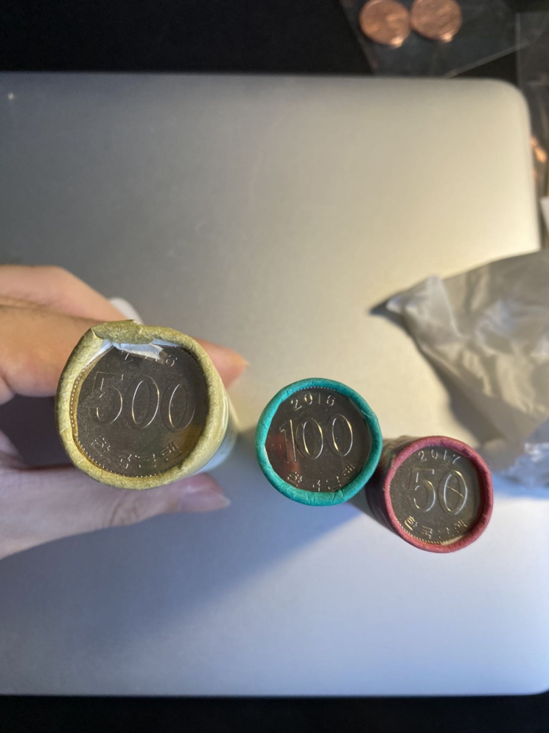 硬币专场4（精品场） 原卷韩币 500 100 50 三卷