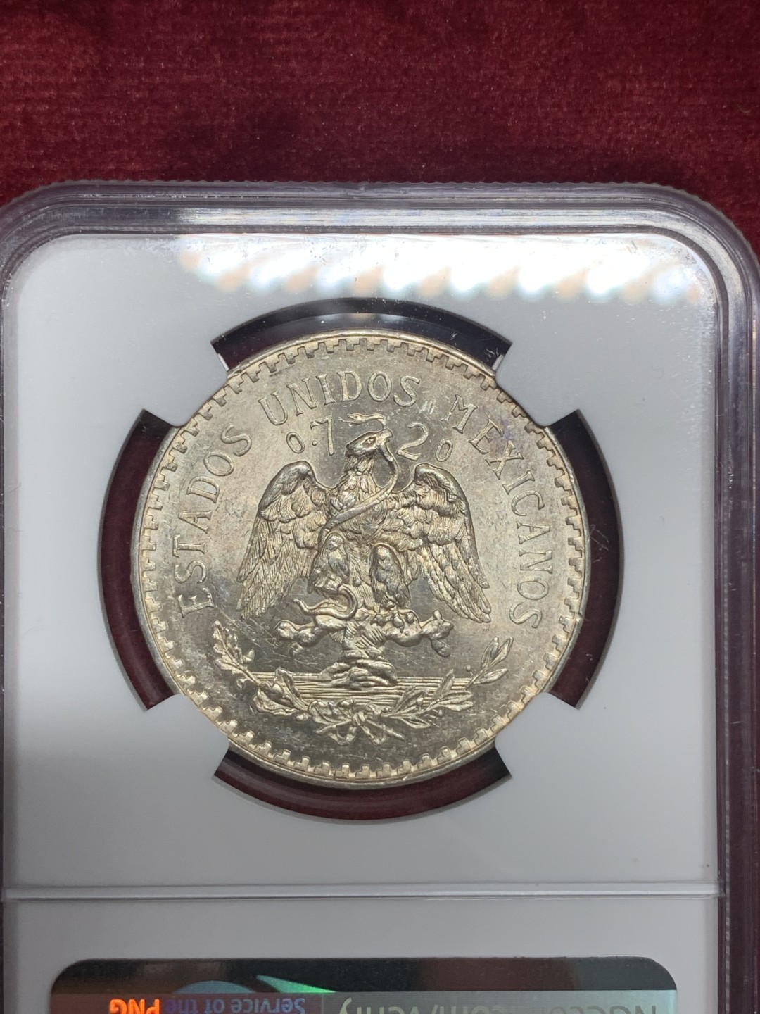 《竞宝斋》第76场-本周日，周一2场连拍（全场不限金额包邮） NGC-MS63 墨西哥 1933年 鹰洋1比索银币 一流好品