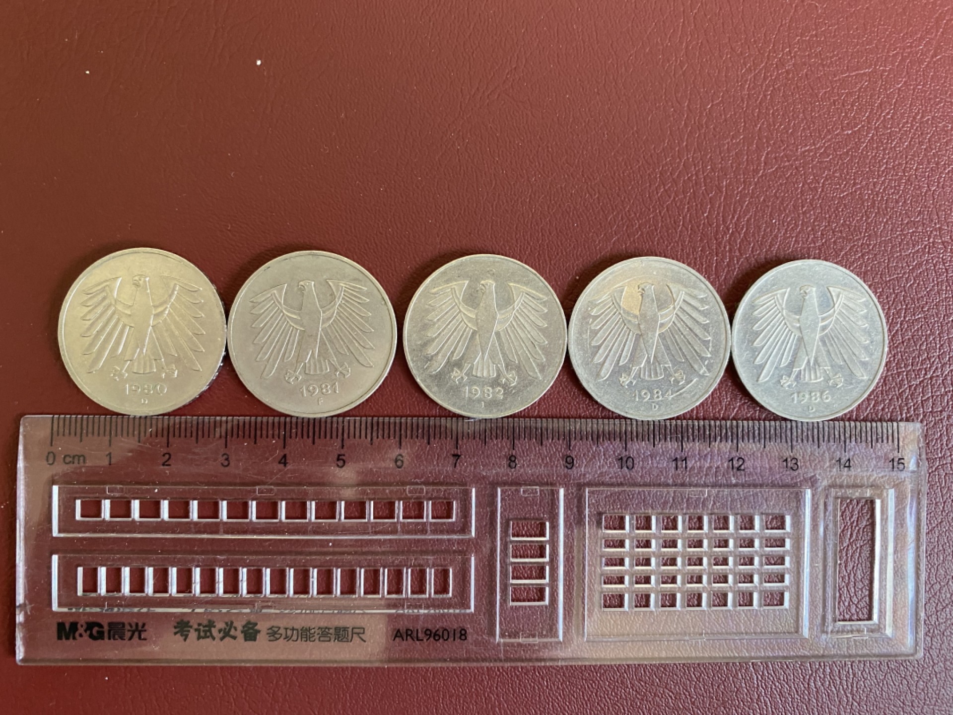 硬币专场4（精品场） 美品 联邦德国5马克 80 81 82 84 86 五个年份