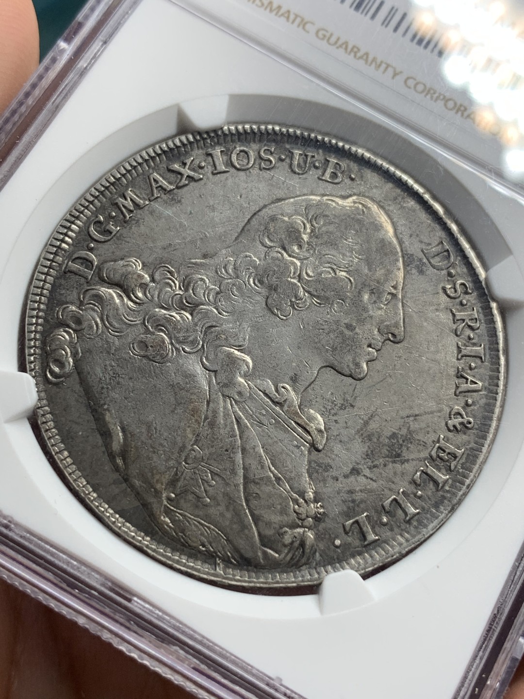 《竞宝斋》第76场-本周日，周一2场连拍（全场不限金额包邮） NGC-XFD 德国巴伐利亚马克西米利安三世 1760年 1泰勒 大银币 