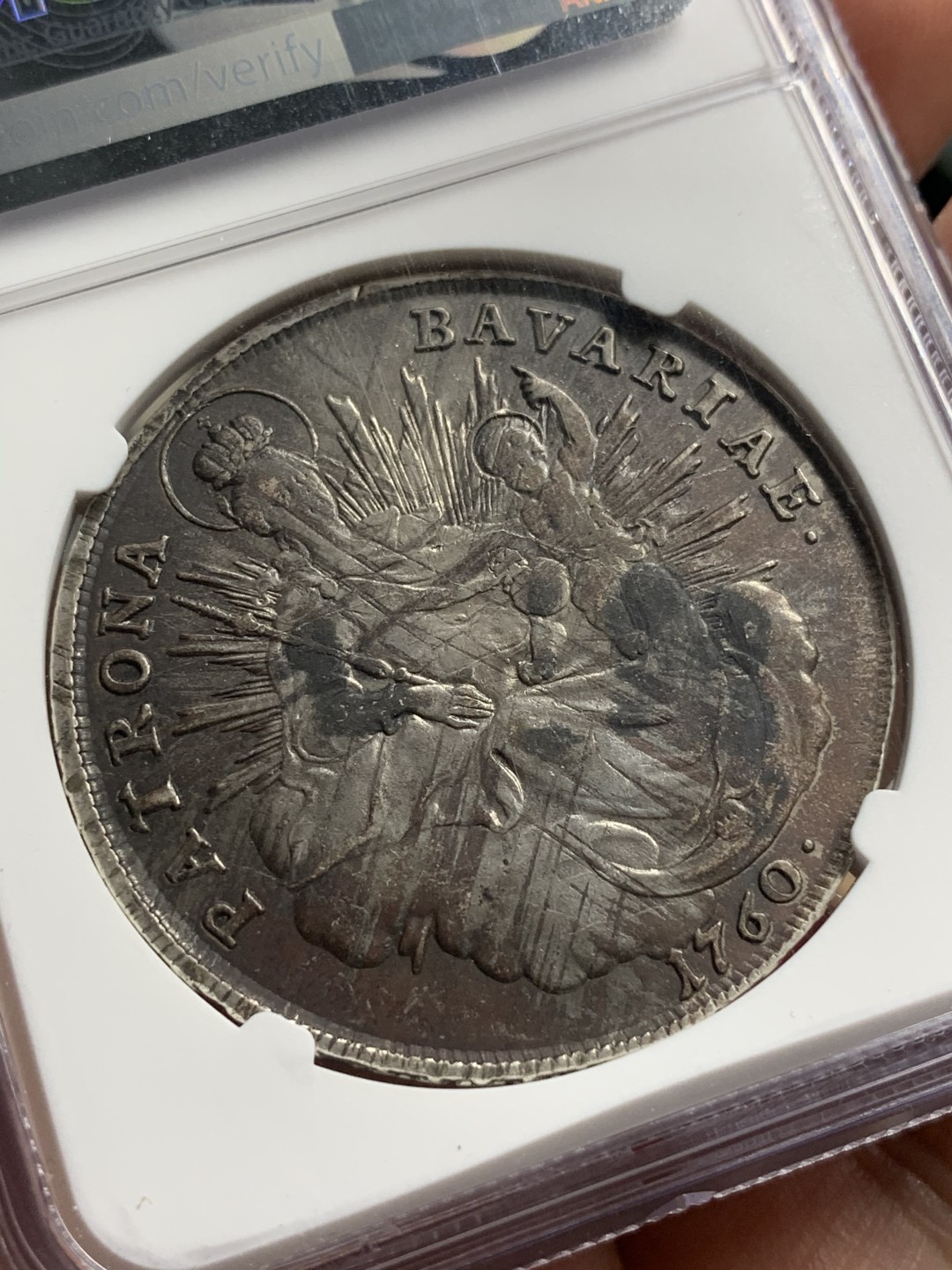 《竞宝斋》第76场-本周日，周一2场连拍（全场不限金额包邮） NGC-XFD 德国巴伐利亚马克西米利安三世 1760年 1泰勒 大银币 