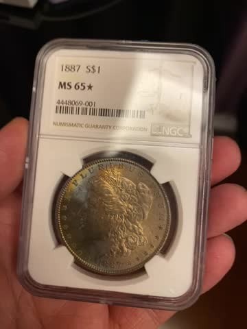 收藏联盟Quantum Auction 第178期拍卖 今晚七点开拍 1887年美国鹰洋 NGC MS65🌟五彩包浆