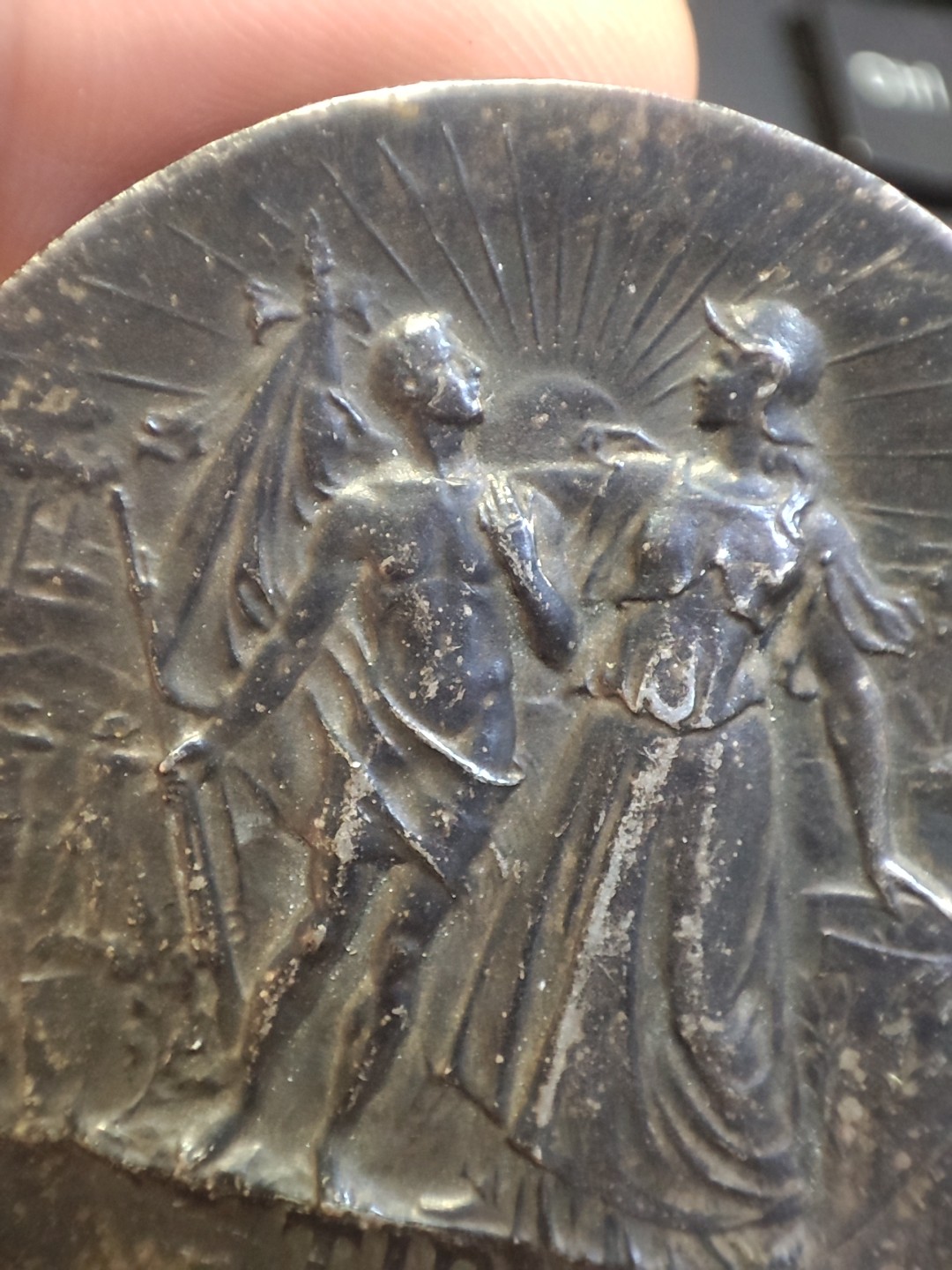 gush小明220721 原盒法国射击节镀银铜章