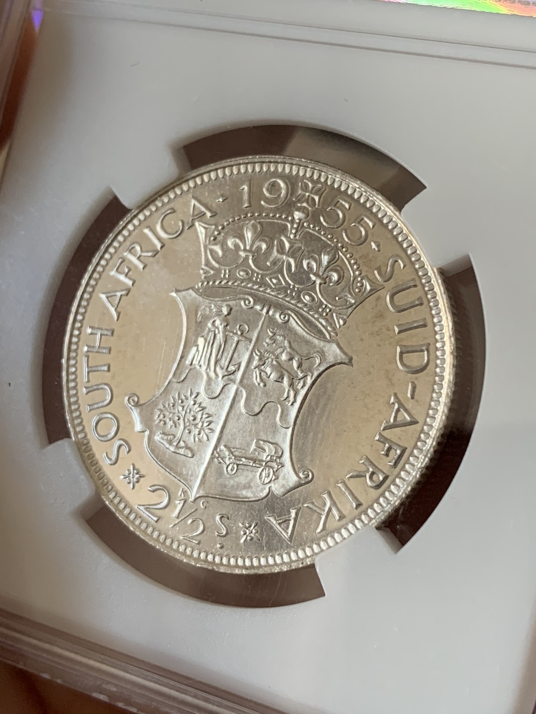 《竞宝斋》第76场-本周日，周一2场连拍（全场不限金额包邮） 南非伊丽莎白女王版（1955年）8枚，三铜五银