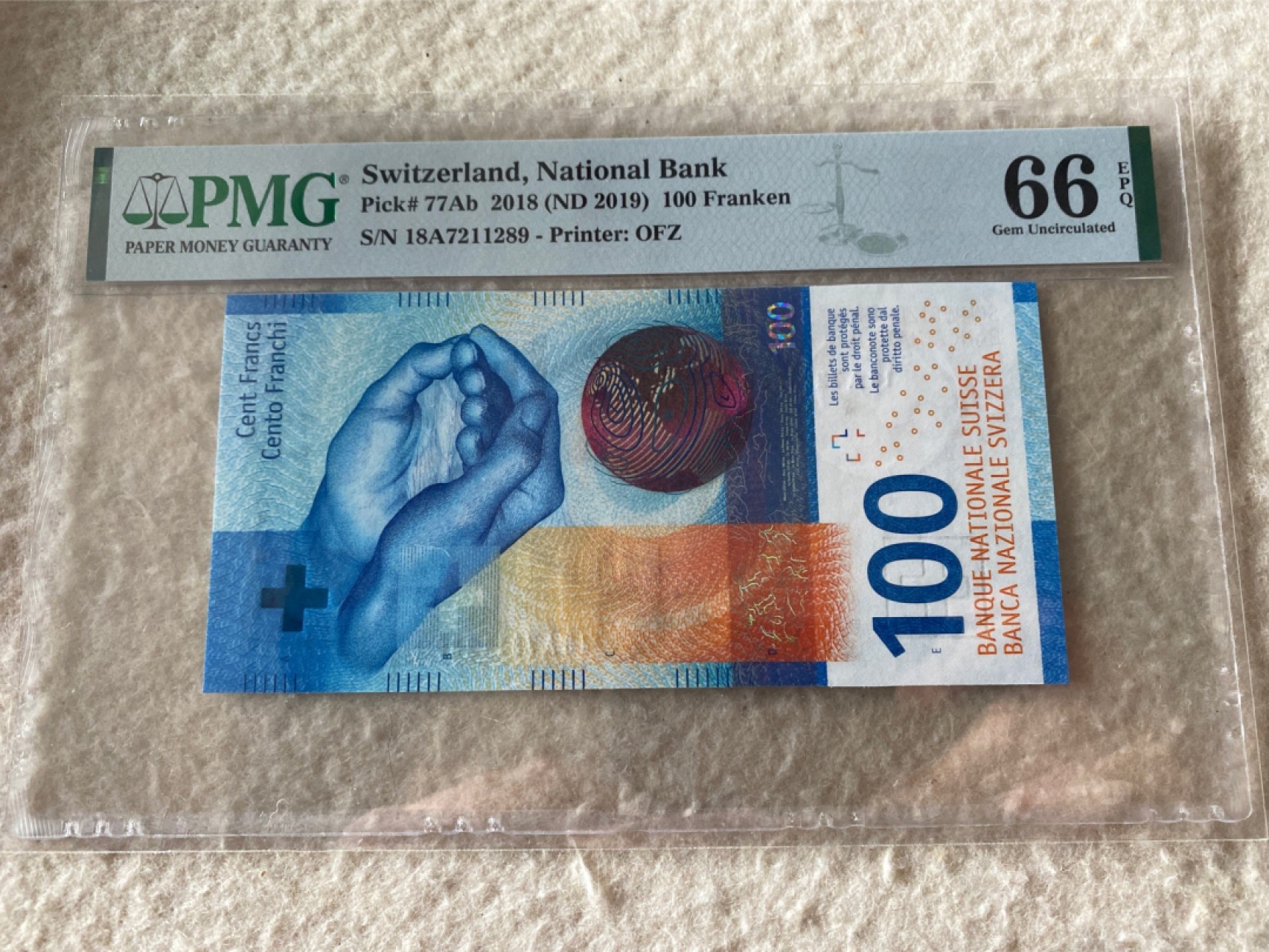 收藏联盟Quantum Auction 第177期拍卖 瑞士2018年100法郎 PMG66E A冠 水利科技