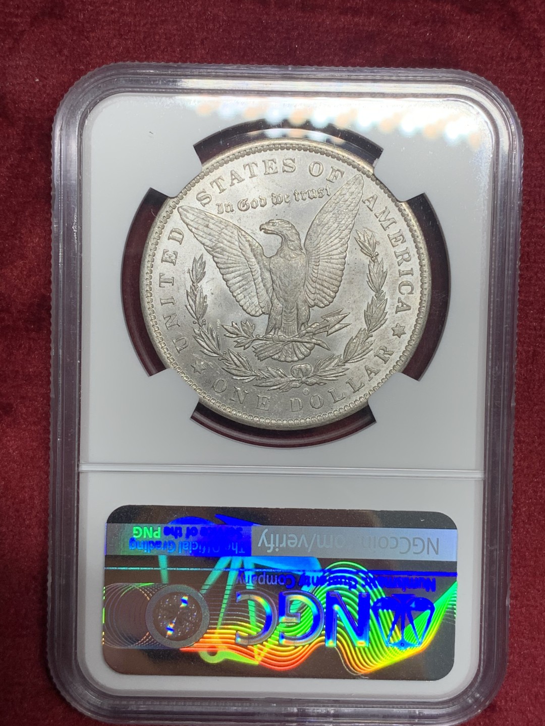 《竞宝斋》第76场-本周日，周一2场连拍（全场不限金额包邮） NGC-MS62 美国 1885-O年 摩根一元 大银币 顶级原光品