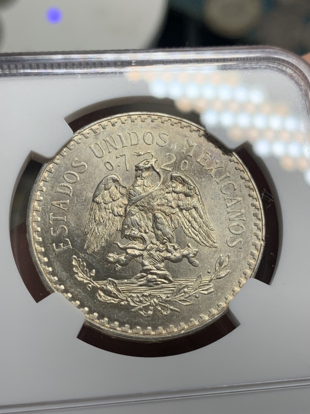 《竞宝斋》第76场-本周日，周一2场连拍（全场不限金额包邮） NGC-MS63 墨西哥 1933年 鹰洋1比索银币 一流好品