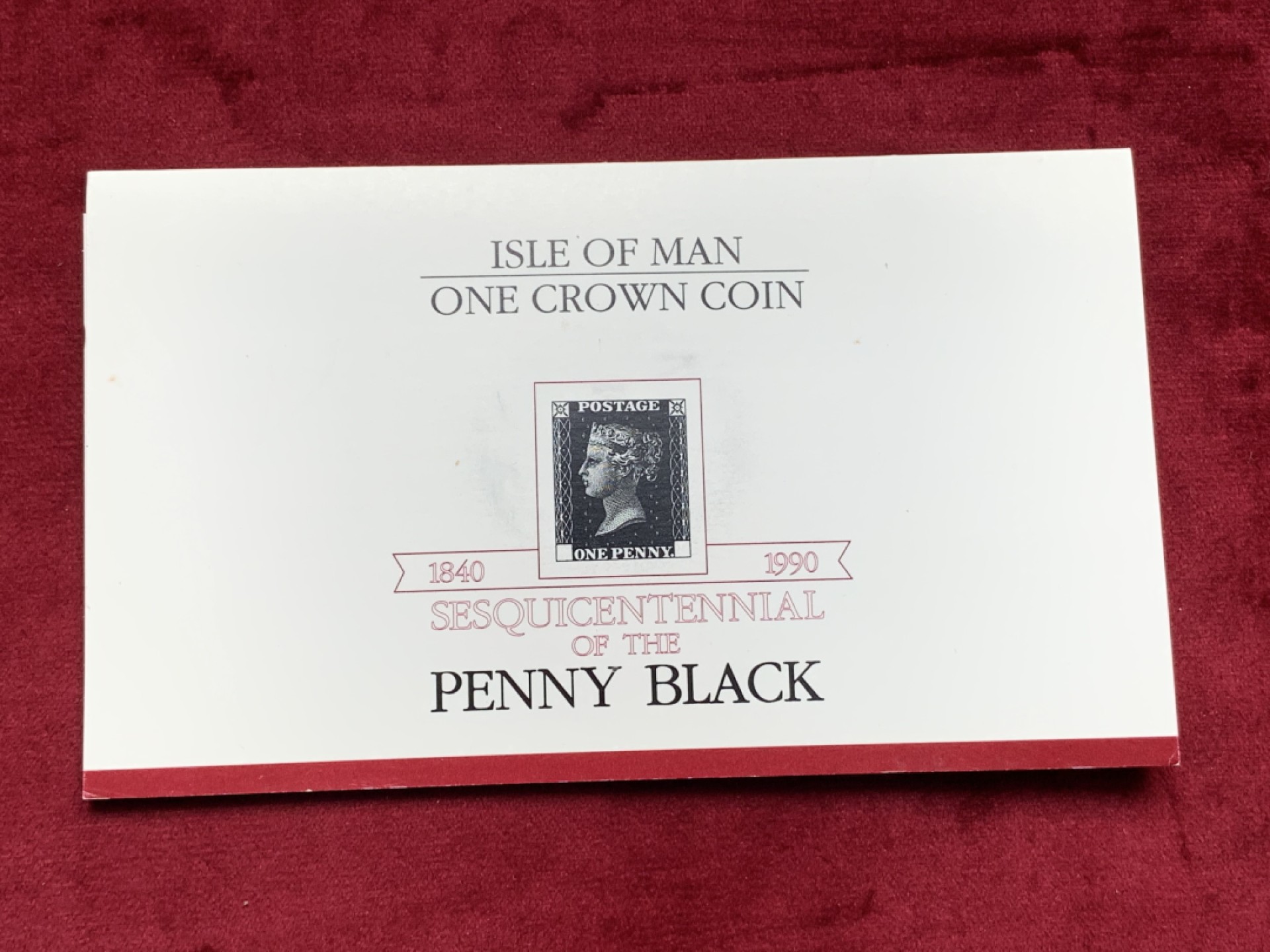 《竞宝斋》第76场-本周日，周一2场连拍（全场不限金额包邮） 马恩岛 1990年  黑便士镍币纪念 卡装 原包装