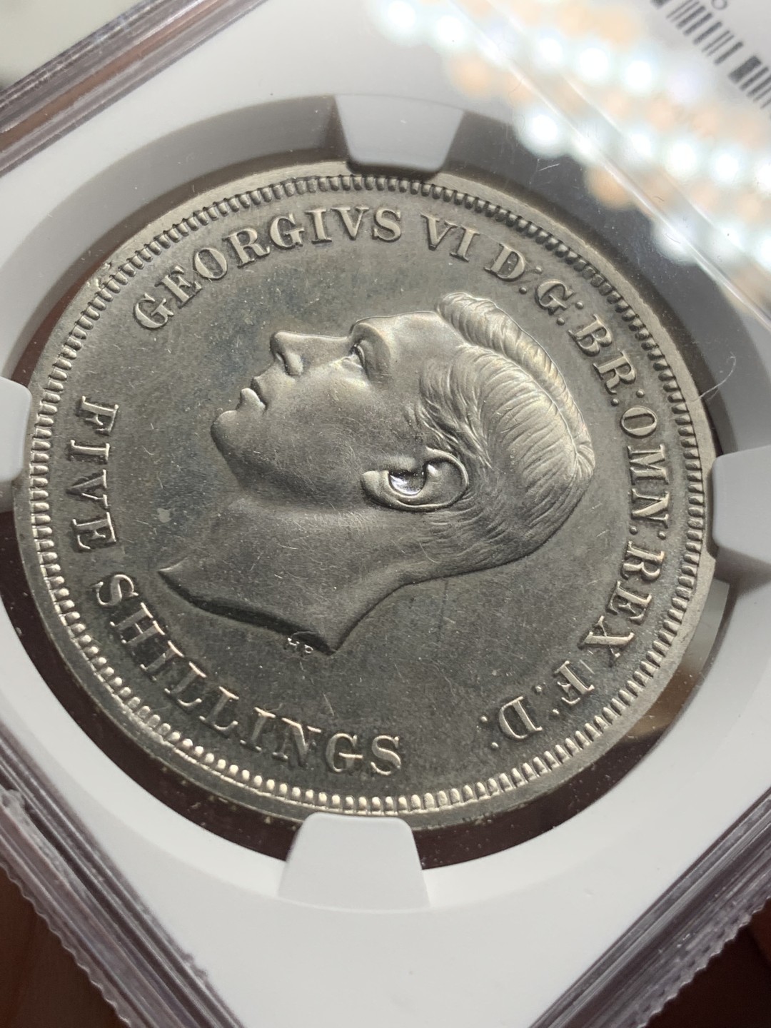 《竞宝斋》第76场-本周日，周一2场连拍（全场不限金额包邮） NGC PL62 英国 1951年乔治六世一克朗 光好品相好