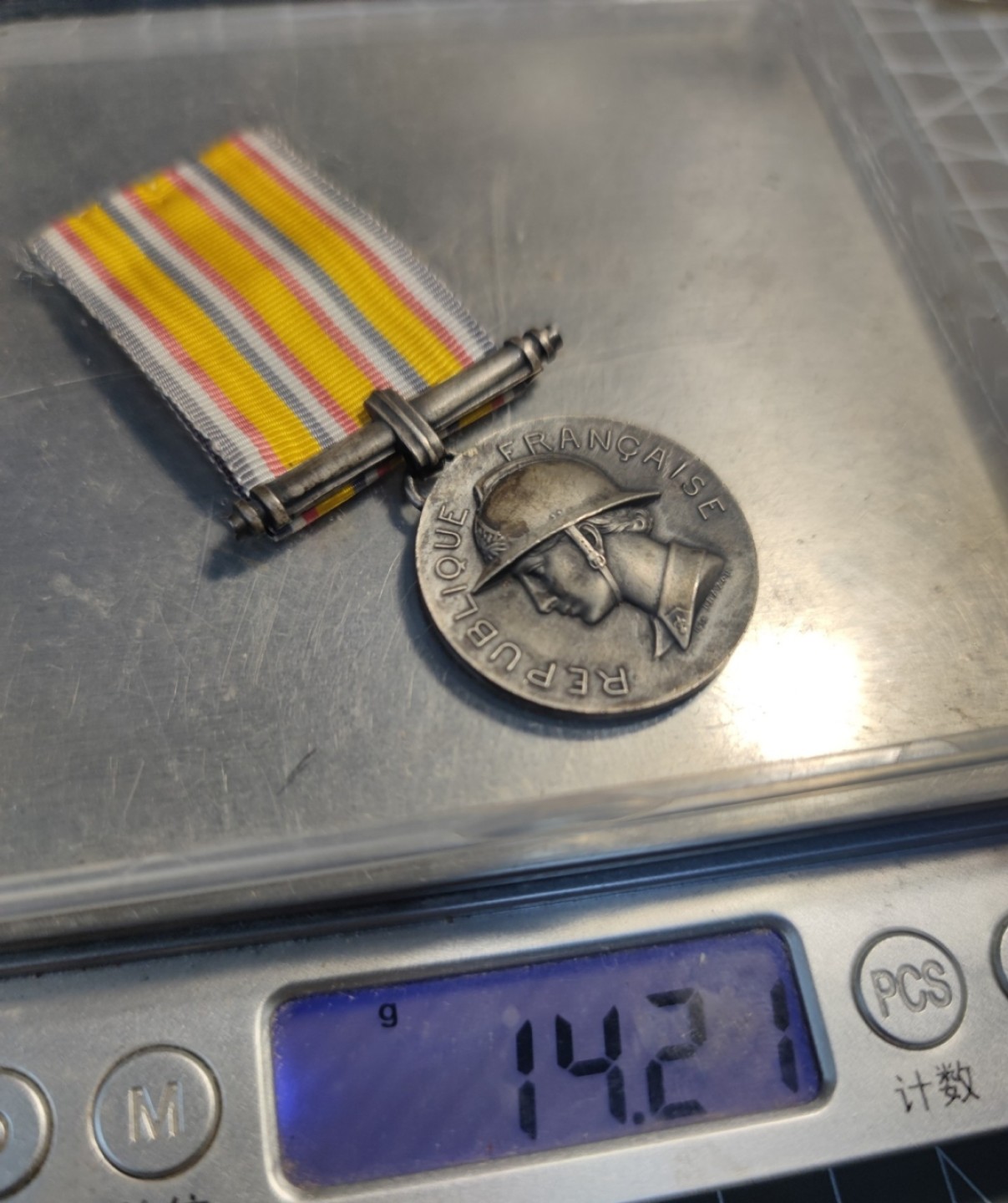 gush小明220721 1935法国消防银章 巴黎造币厂950银