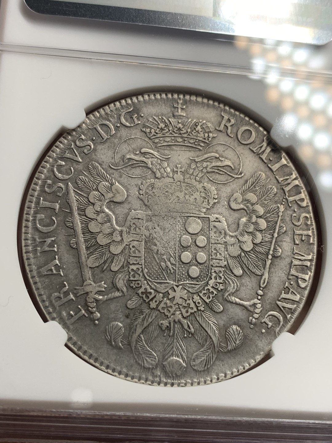 《竞宝斋》第76场-本周日，周一2场连拍（全场不限金额包邮） NGC-XF 德国纽伦堡 1763年泰勒大银币 老味道 可以砸了从新送评博分