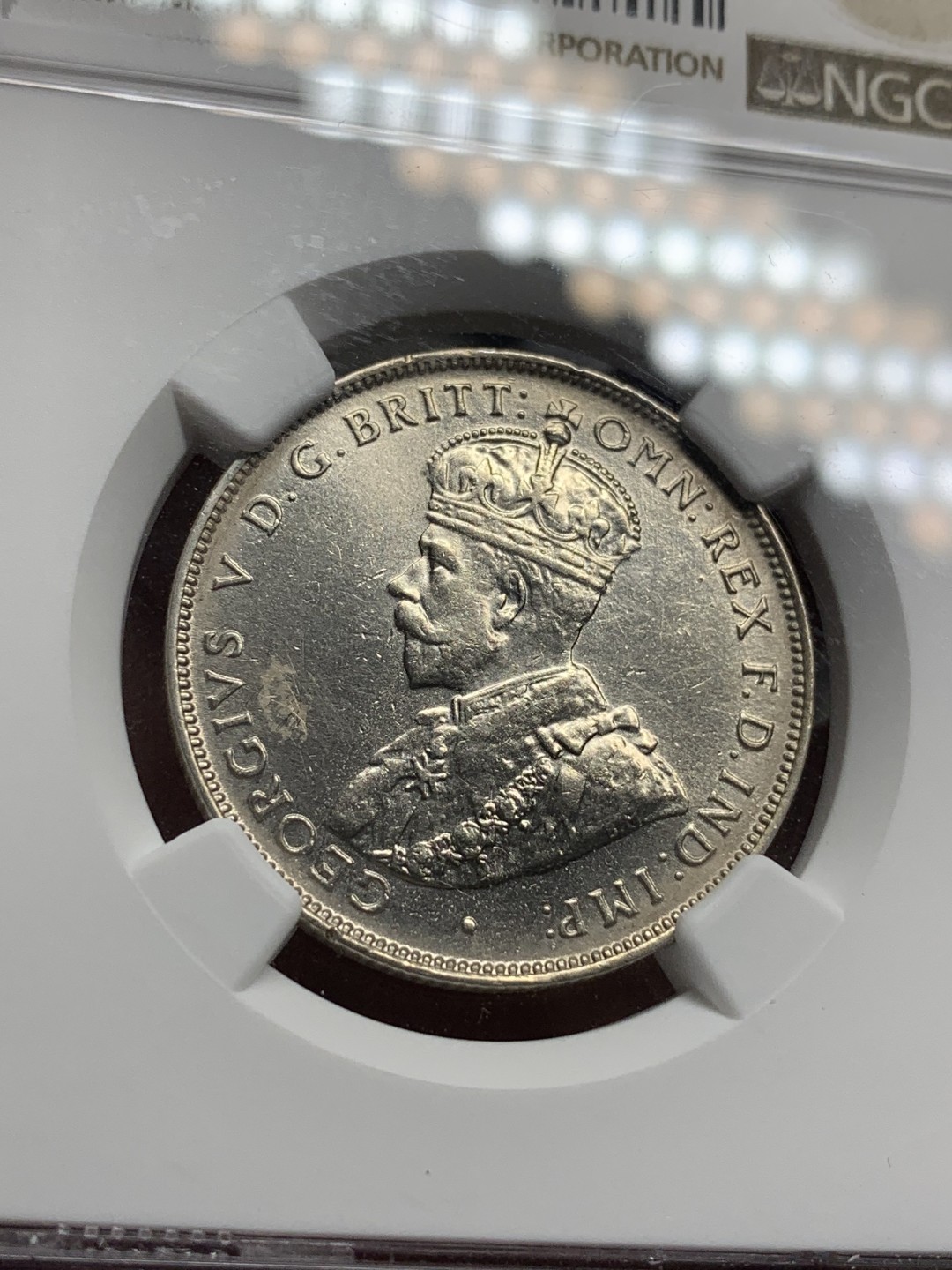 《竞宝斋》第76场-本周日，周一2场连拍（全场不限金额包邮） NGC-UNC DETAIL 英属西非 1936年2先令银币 少见品种 年份标签错误 