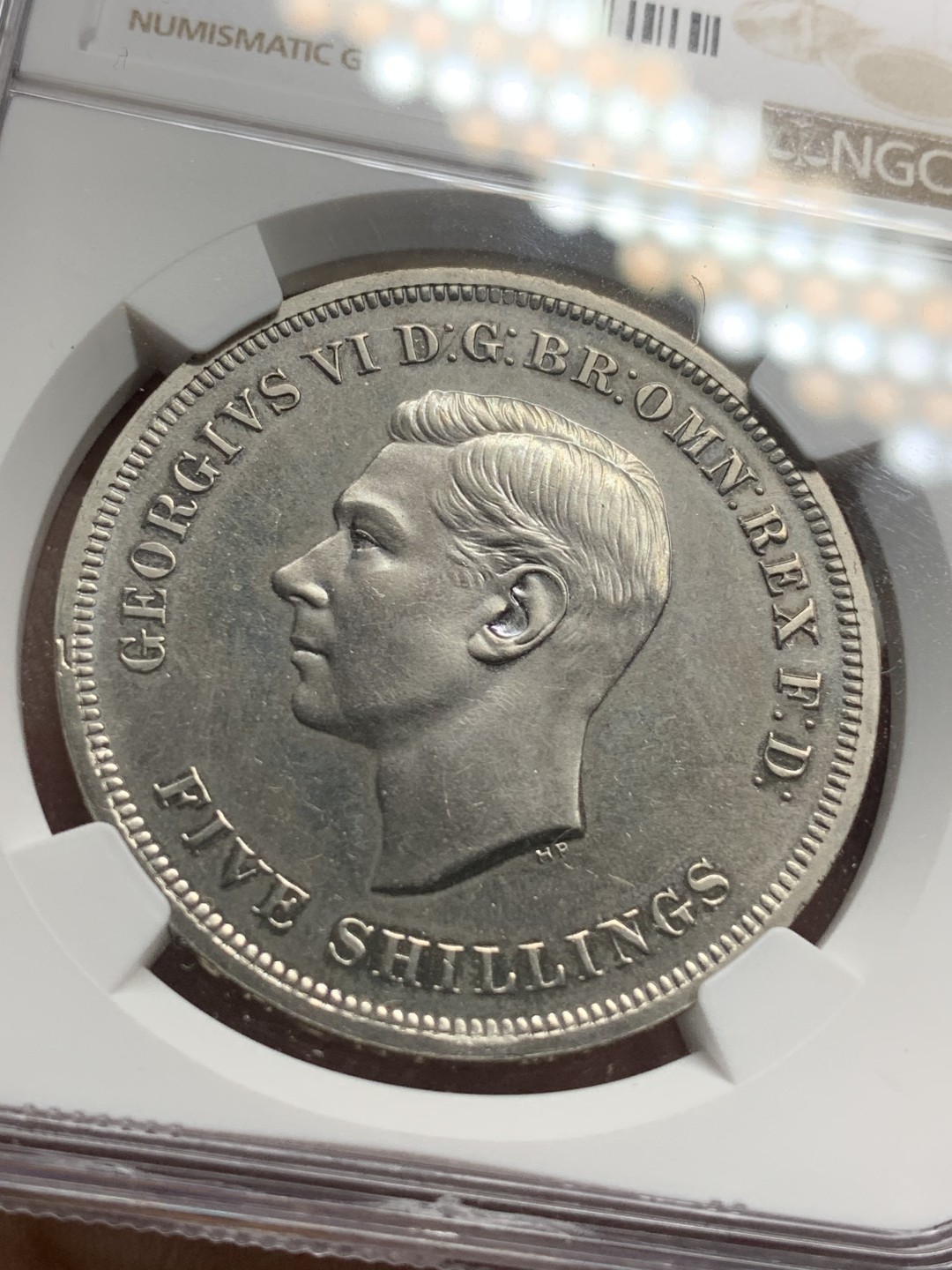 《竞宝斋》第76场-本周日，周一2场连拍（全场不限金额包邮） NGC PL62 英国 1951年乔治六世一克朗 光好品相好