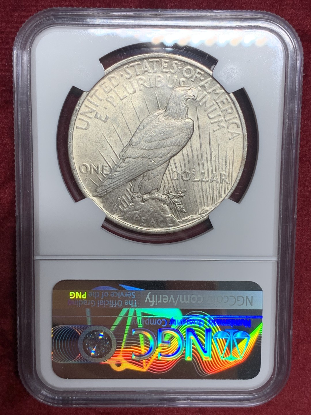 《竞宝斋》第76场-本周日，周一2场连拍（全场不限金额包邮） NGC-MS62 美国 1922年和平一元 大银币 一流品相