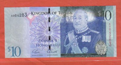 汤加2008年2009年10潘加 A冠 克劳斯目录P-40 实物图 UNC       - 汤加2008年2009年10潘加 A冠 克劳斯目录P-40 实物图 UNC      