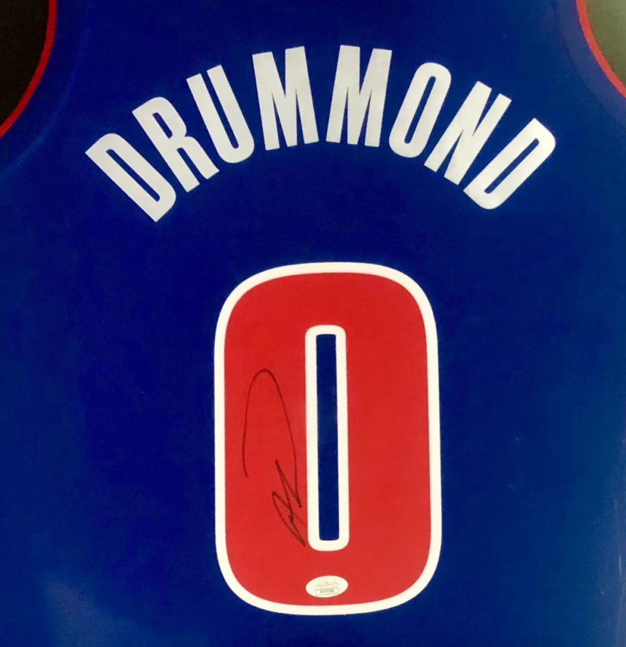 零元拍：高端版！4届NBA篮板王安德烈德拉蒙德 签字球衣已做精美裱框 NIKE DRY正品球衣！JSA公司亲笔签名鉴定认证标+证书 