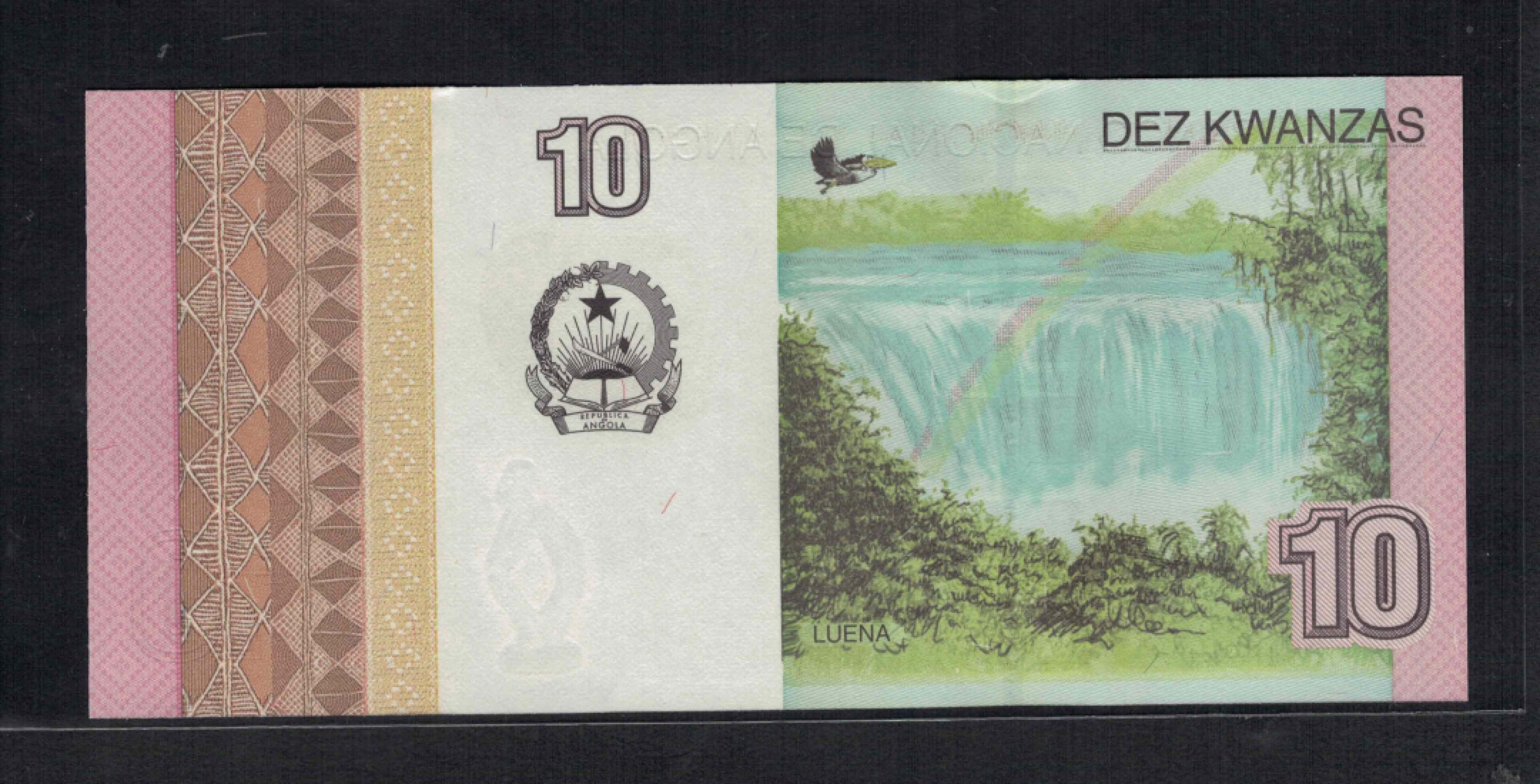 安哥拉2012年(2017年)10宽扎 WA字冠 实物如图 UNC  
