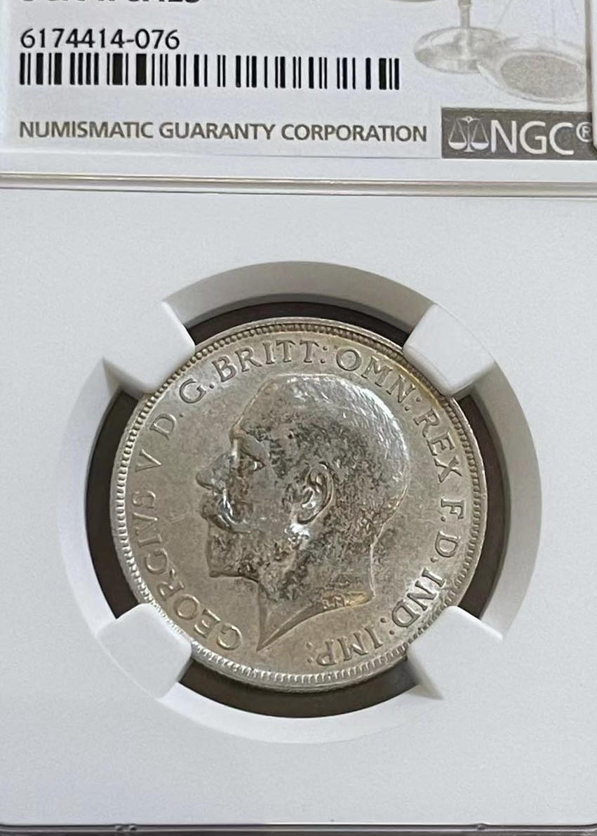 【麦克币章收藏】拍卖第二期 英国1916年乔治五世1弗洛林银币，漂亮原光，底板不错