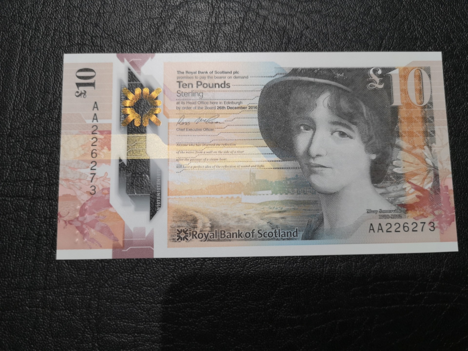 《外钞收藏家》第一百九十期 2016年苏格兰皇家银行10镑 AA冠 全新UNC 