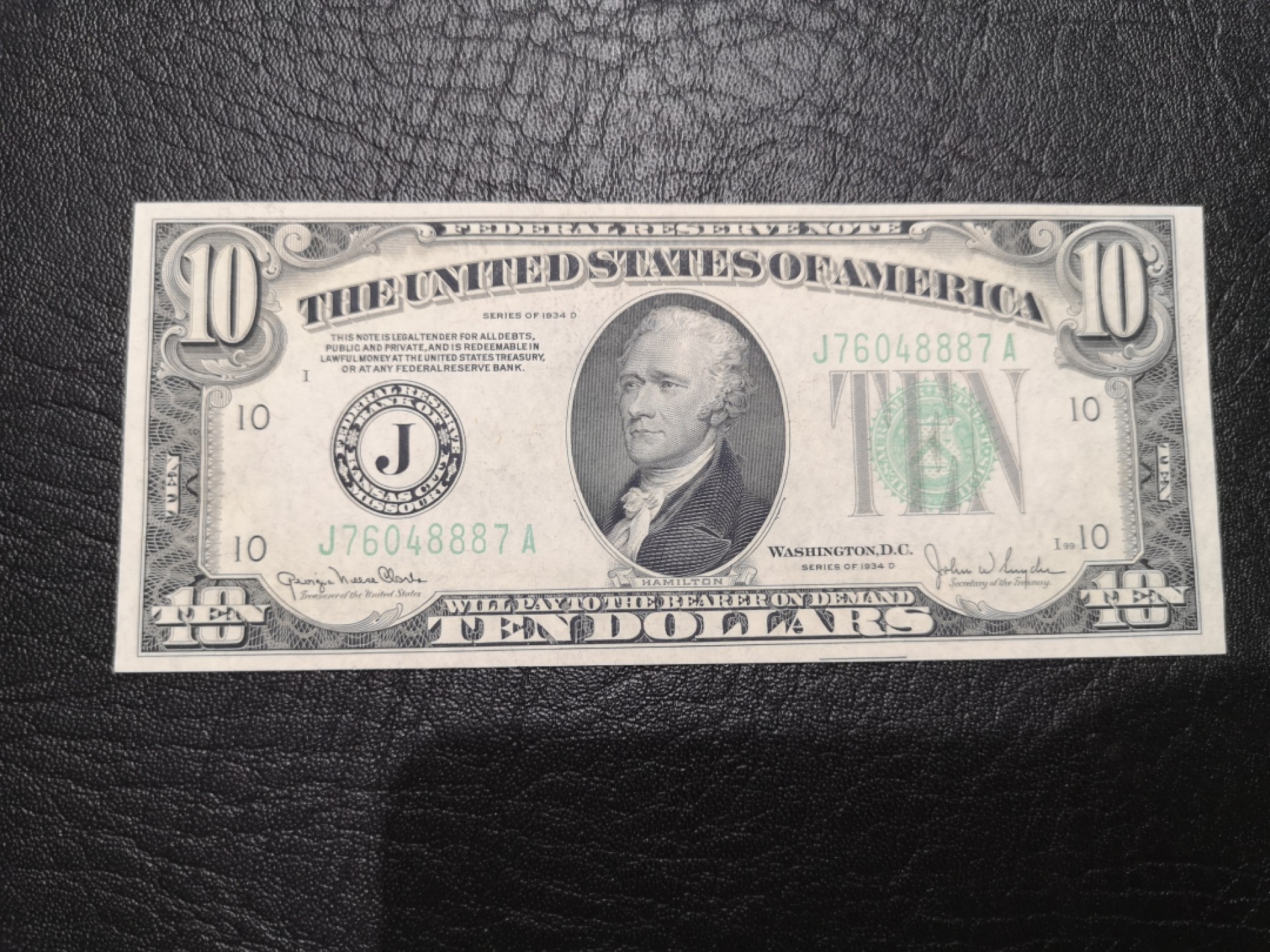 《外钞收藏家》第一百九十期 1934年小头10美元 全新UNC 