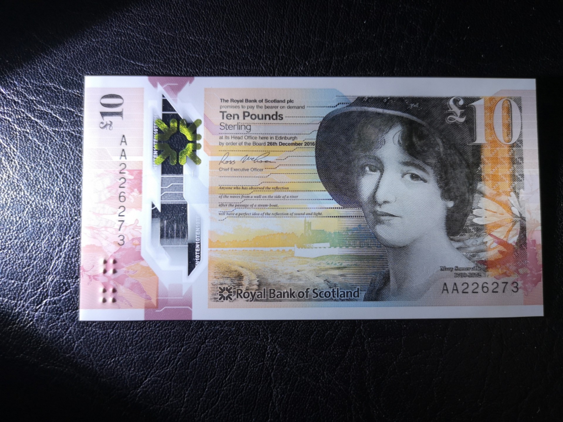 《外钞收藏家》第一百九十期 2016年苏格兰皇家银行10镑 AA冠 全新UNC 