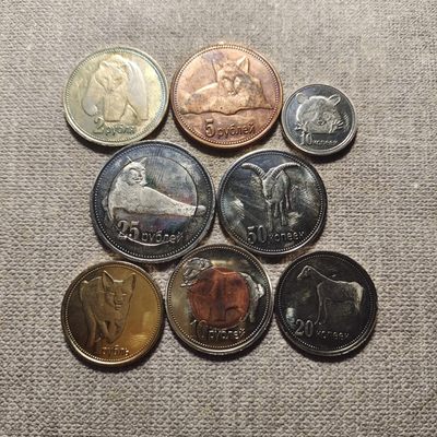 0起1加-纯粹捡漏拍-101场包邮 - 中亚-高加索地区商业币8枚套币一组