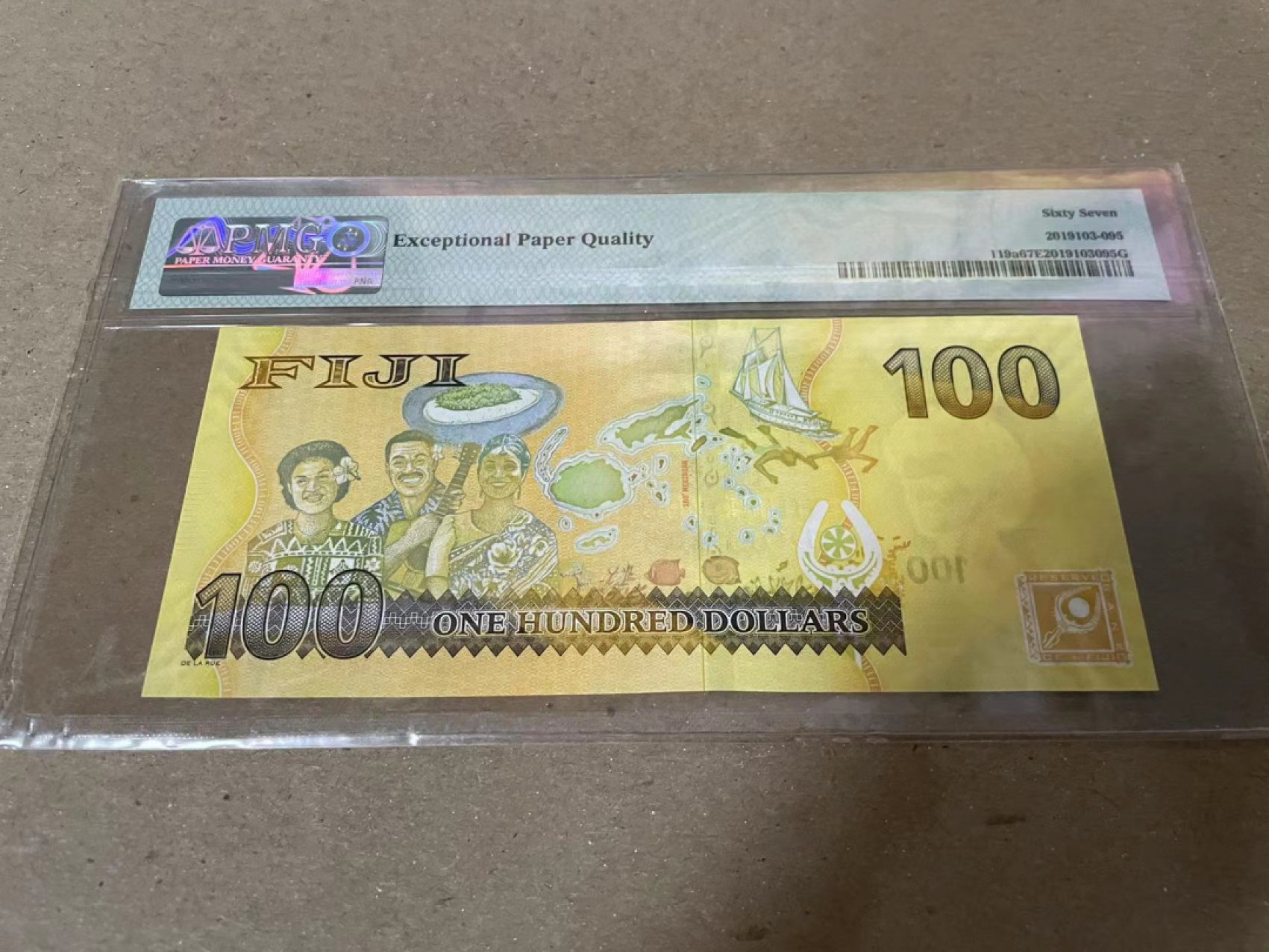 【Blue Auction】✨世界纸币精拍第206期【精】 【FFA首发冠无47】斐济 2013年100元 PMG67EPQ