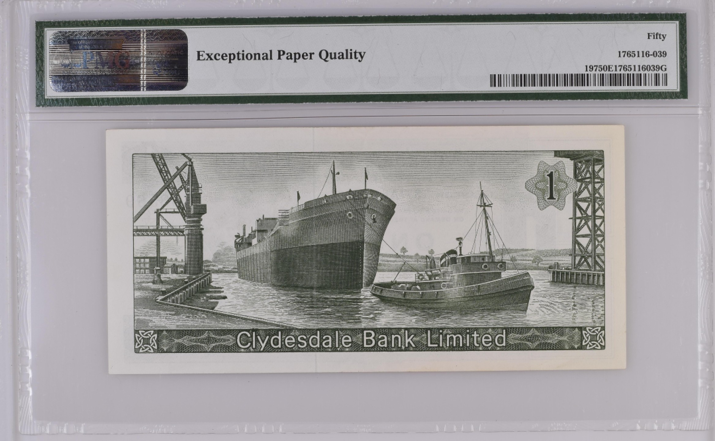 收藏联盟Quantum Auction 第179期拍卖 苏格兰 1967年1镑 PMG50e 大船