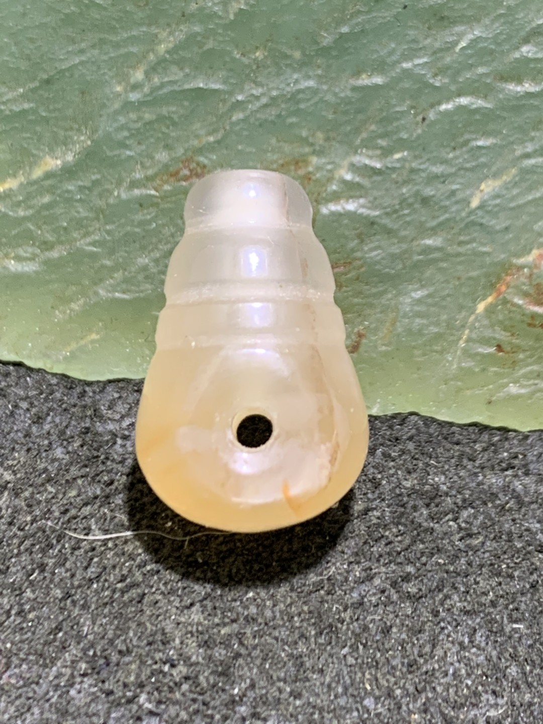 川料南红玛瑙荔枝冻通货一体佛头三通一个，