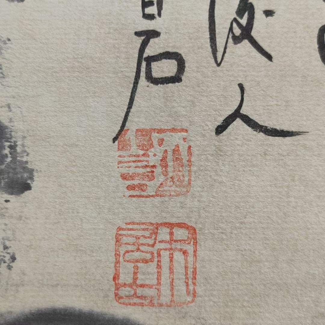 齐白石花鸟四条筏⼀紀一套，纸本立轴包手绘，画工精湛，实物拍摄，品相如图M13